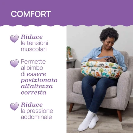 Chicco boppy deluxe wolken - ergonomisch zoogkussen grijs