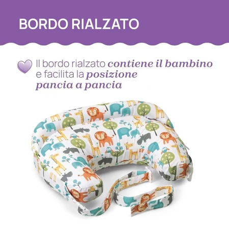 Chicco boppy deluxe wolken - ergonomisch zoogkussen grijs