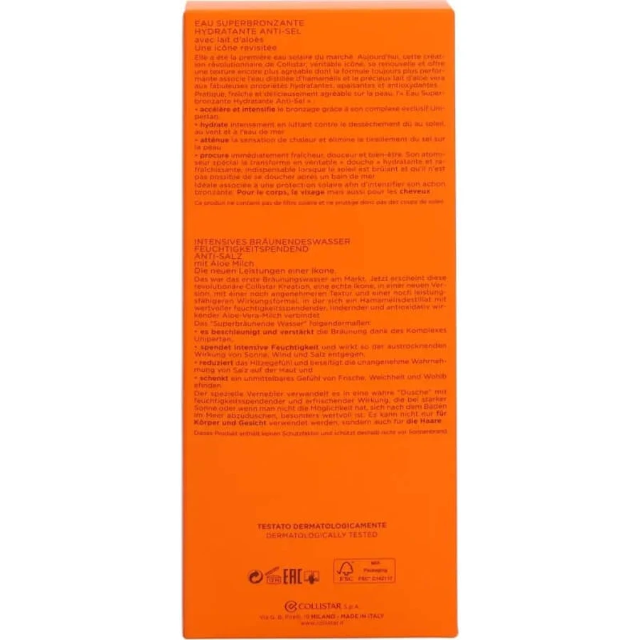 Collistar super tanning water moisturizing anti-salt - spray 400 ml