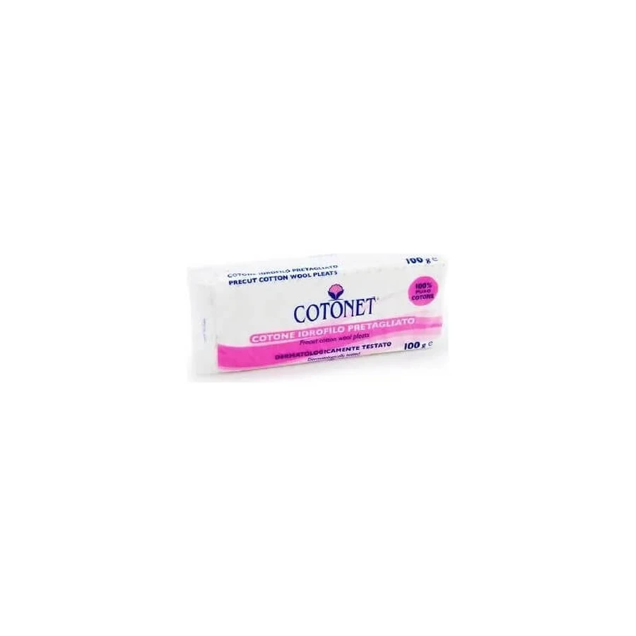 Pre-cut absorbent cotton wadding 100 gr.