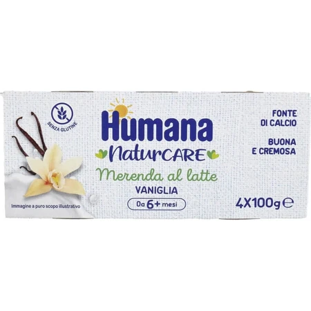 Humana snack de leche sabor vainilla - snack para bebés 4 x 100 g