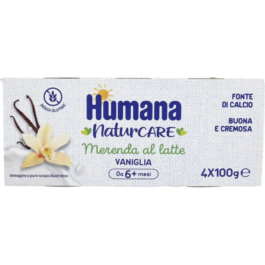 Humana snack de leche sabor vainilla - snack para bebés 4 x 100 g