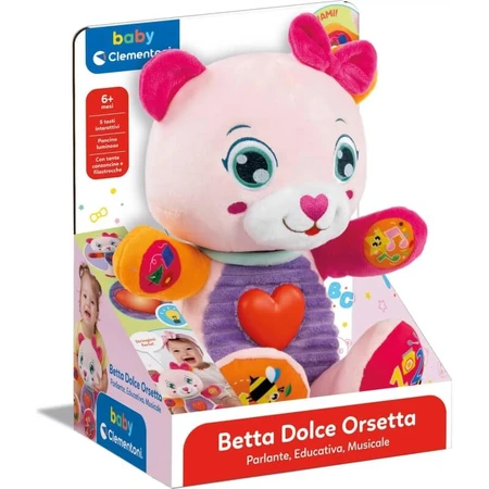 Clementoni Betta dulce oso - peluche interactivo parlante 6+ meses