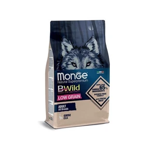 Monge Bwild adulto bajo en grano todas las razas - pienso seco sabor ganso 12 kg