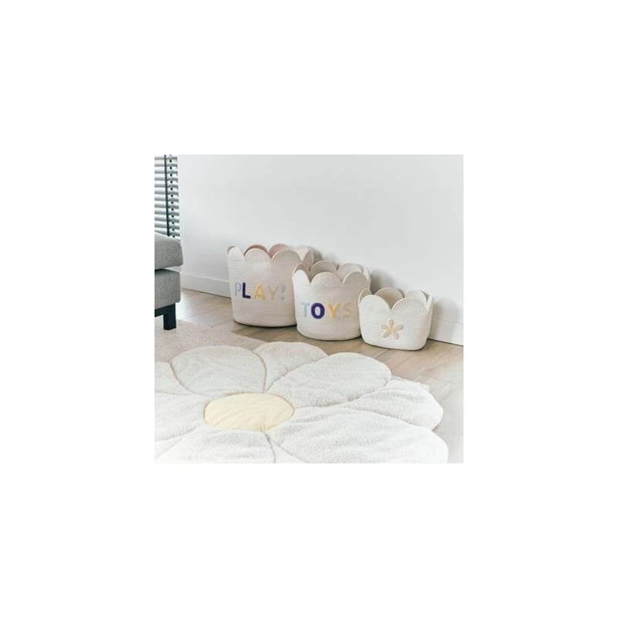 Suavinex bloemen opbergmand - baby organizer container 30 x 30 x 30 cm