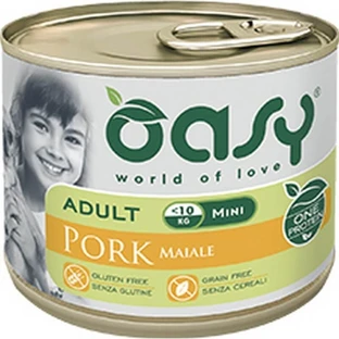 Oasy Adult mini pork - complete food for small adult dogs 200 gr.