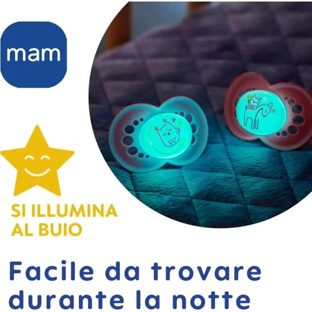 Mam Original 2-6m - 2 siliconen fopspenen - roze