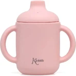 Kiokids Silikonbecher mit Henkel 120 ml rosa 4m+