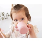 Kiokids Silikonbecher mit Henkel 120 ml rosa 4m+