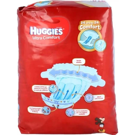 Huggies ultra comfort unisex - size 4 (7-18 kg) pack 18 diapers