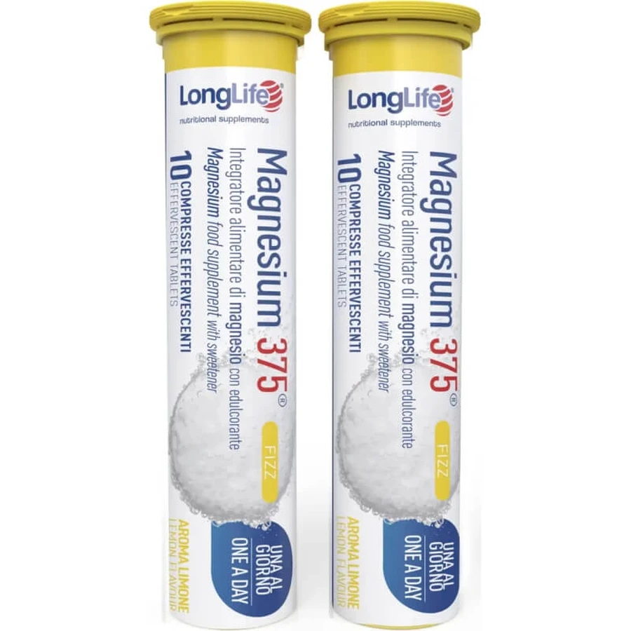 Longlife magnesium 375 fizz 20 tabletten - magnesiumsupplement