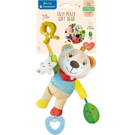 Clementoni Easy-peasy soft bear - plush toy with pendants
