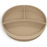 Suavinex color essence - silicone plate with dividers - beige