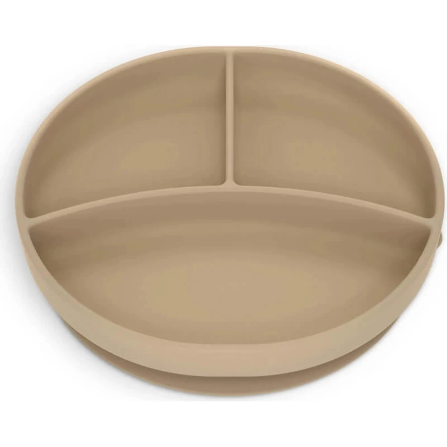 Suavinex color essence - silicone plate with dividers - beige