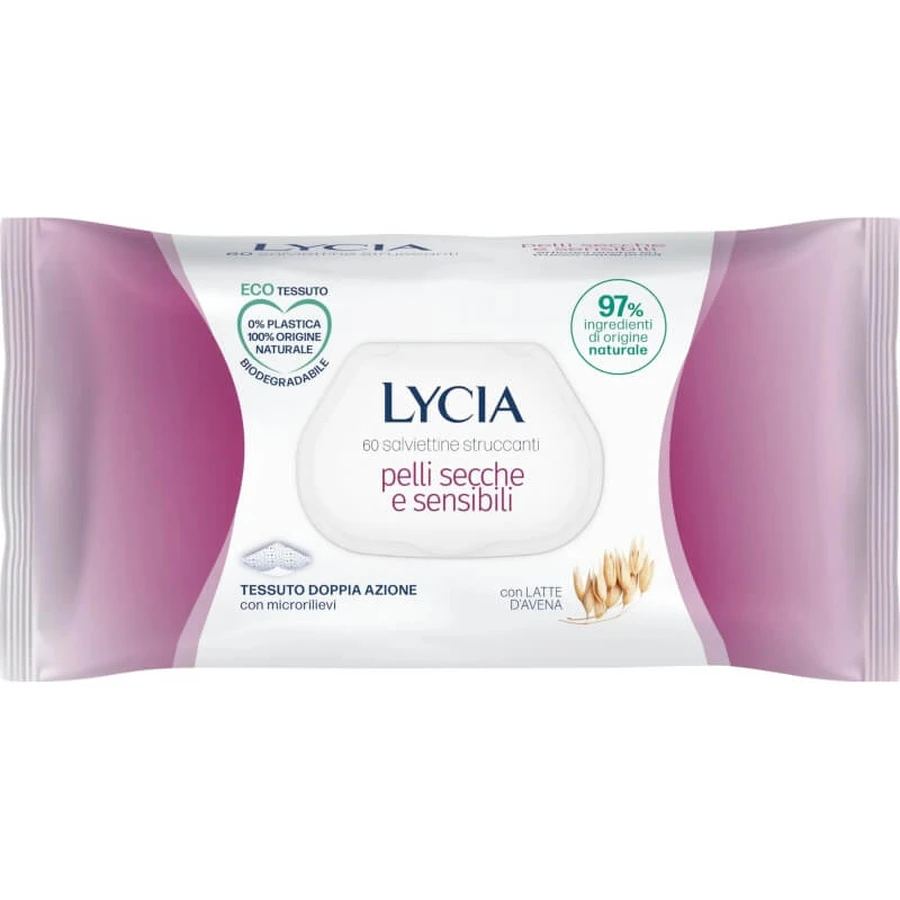Lycia 60 Make-up-Entfernungstücher für trockene und empfindliche Haut