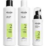 Kit Nioxin System 2 - champú voluminizador 300 ml + acondicionador 300 ml + tratamiento 100 ml box set