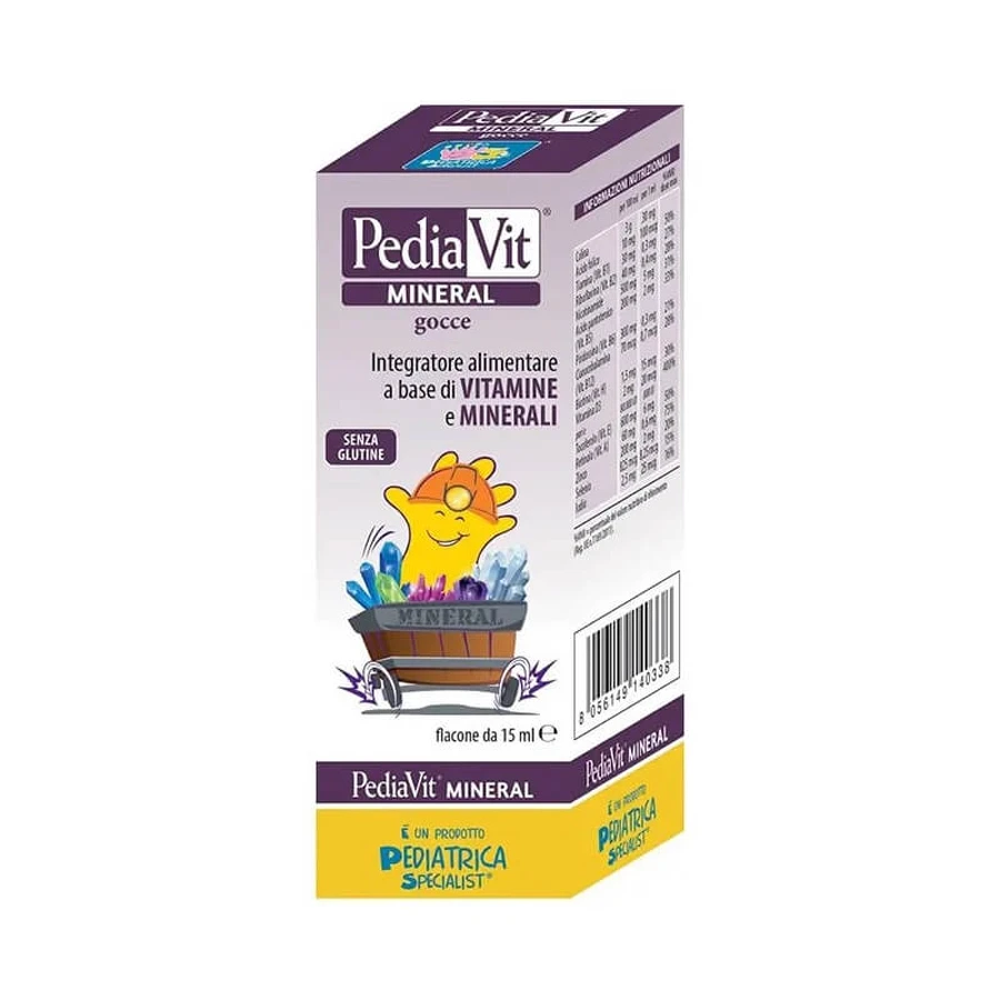 Pediavit mineral drops 15 ml - supplément de vitamines et de minéraux pour les enfants