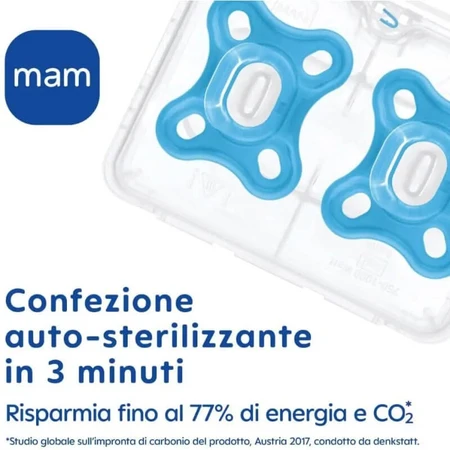 Mam Comfort 0-2 maanden - 2 siliconen fopspenen - neutraal