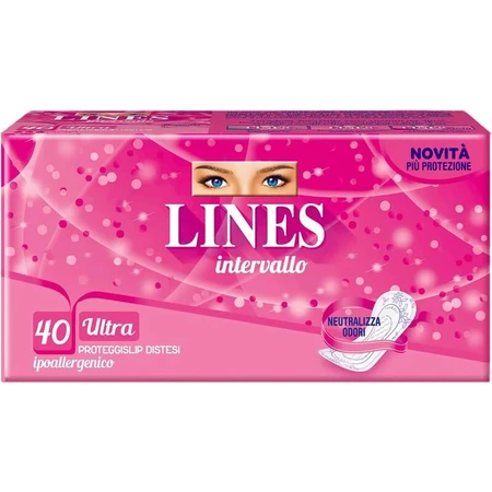 Lines interval cotton soft - 40 distended panty protectors