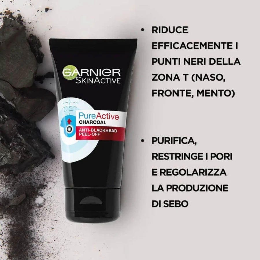 Garnier pure active - natural charcoal exfoliating gel 75 ml