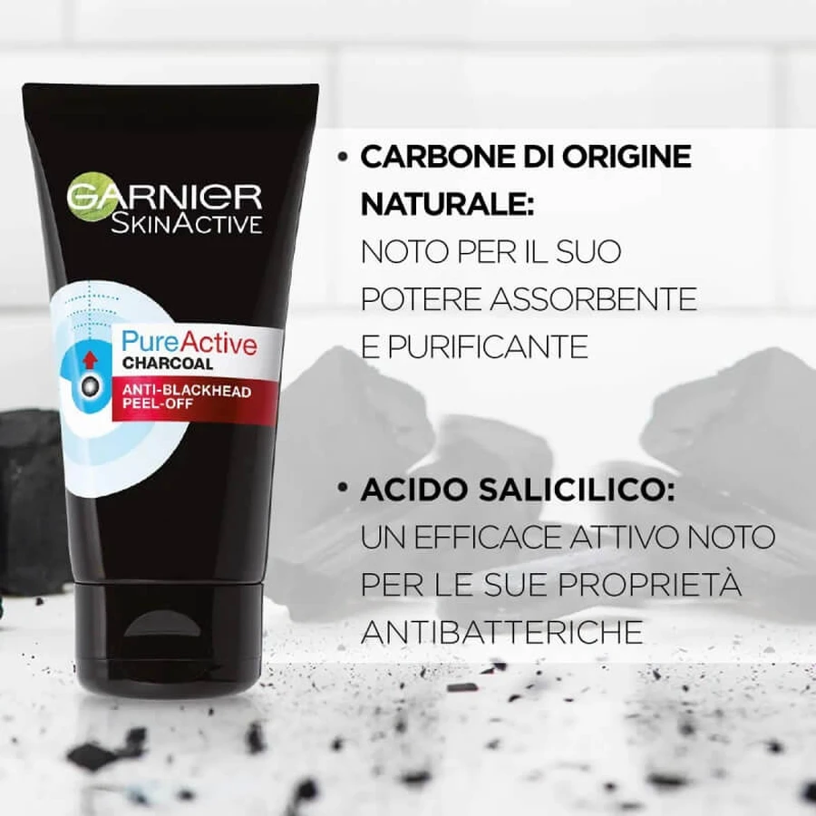 Garnier pure active - natural charcoal exfoliating gel 75 ml