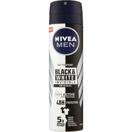 Nivea men invisible for black &amp; white original - deodorant spray 150 ml