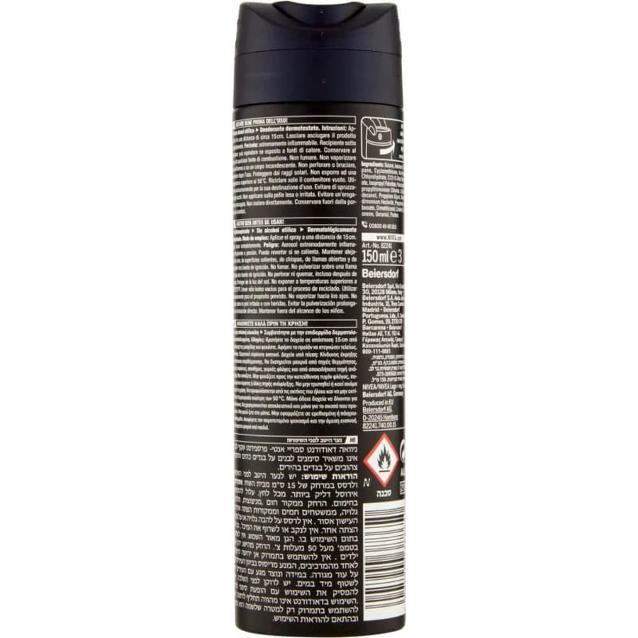 Nivea men invisible for black &amp; white original - deodorant spray 150 ml