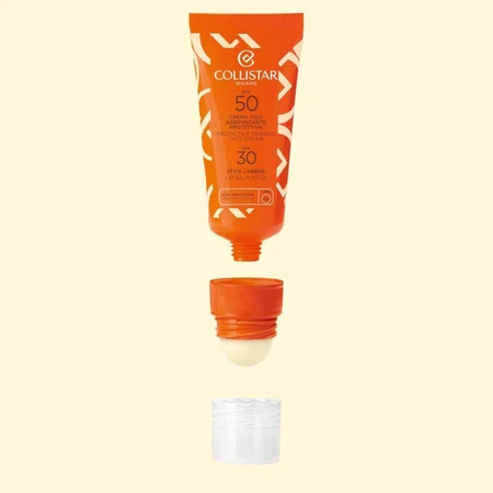 Collistar duo - crema protectora bronceadora spf 50 + barra de labios spf 30 20 ml