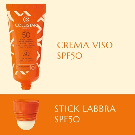 Collistar duo - crema protectora bronceadora spf 50 + barra de labios spf 30 20 ml
