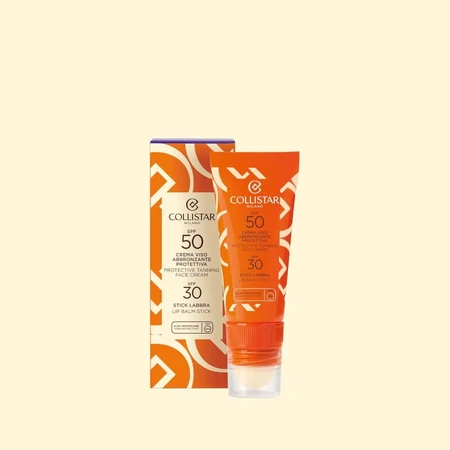 Collistar duo - crema protectora bronceadora spf 50 + barra de labios spf 30 20 ml