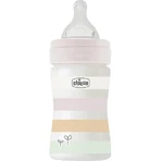 Chicco bienestar - biberón flujo lento 150 ml - blanco rosa