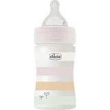 Chicco well-being - biberon à débit lent 150 ml - blanc rose