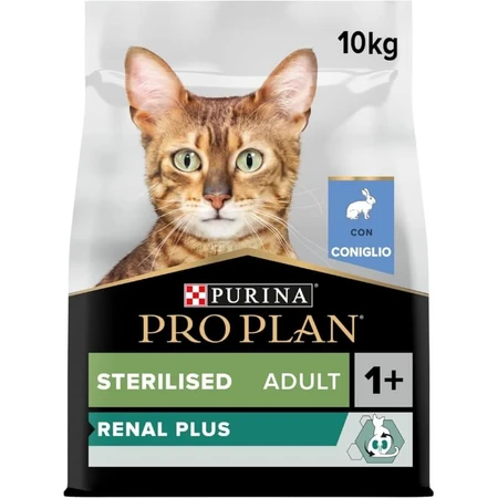 Purina pro plan sterilised adult renal plus rabbit - comida para gatos adultos esterilizada, salud renal 10 kg