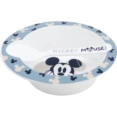 Stor Mickey mouse - plate and spoon set 10m+