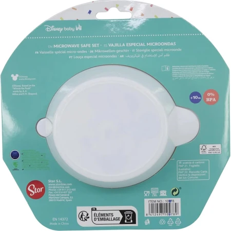 Stor Mickey mouse - plate and spoon set 10m+