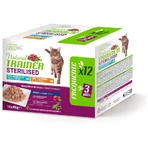 Natural trainer Bacalao y pavo - alimento completo para gatos adultos esterilizados 12 sobres 85 gr.