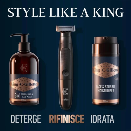 Gillette king c. gillette style master - bartschneider mit zubehör