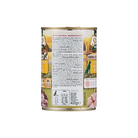 Schesir Stuzzy poulet frais monoprotéiné - aliment complet pour chiens adultes 400 gr.