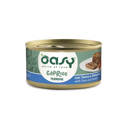 Oasy Wet cat caprice terrine tonijn en tomaat - volledige voeding voor volwassen katten 85 gr