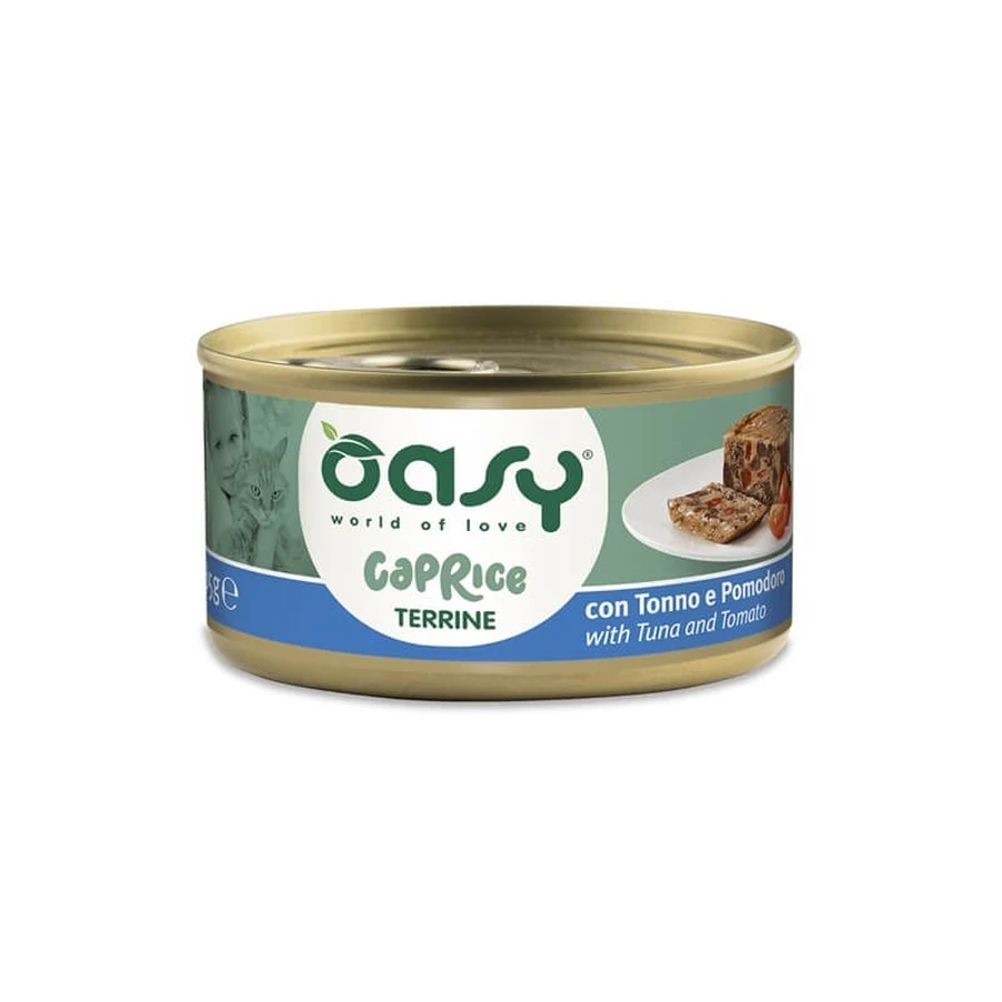 Oasy Wet cat caprice terrine tonijn en tomaat - volledige voeding voor volwassen katten 85 gr