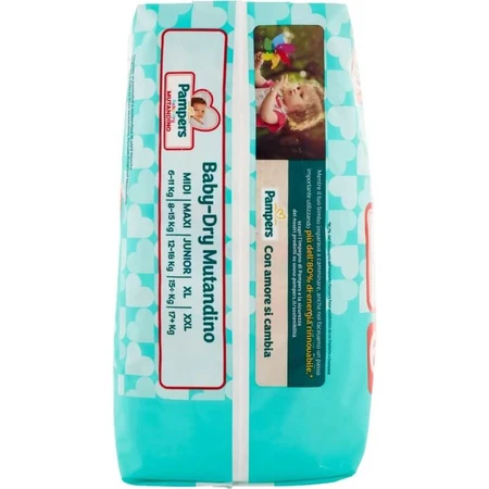 Pampers baby dry panty - 14 pañales talla 6 extra grande desde 15kg+