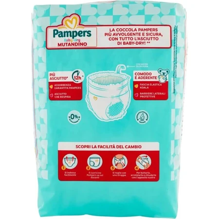 Pampers baby dry panty - 14 pañales talla 6 extra grande desde 15kg+