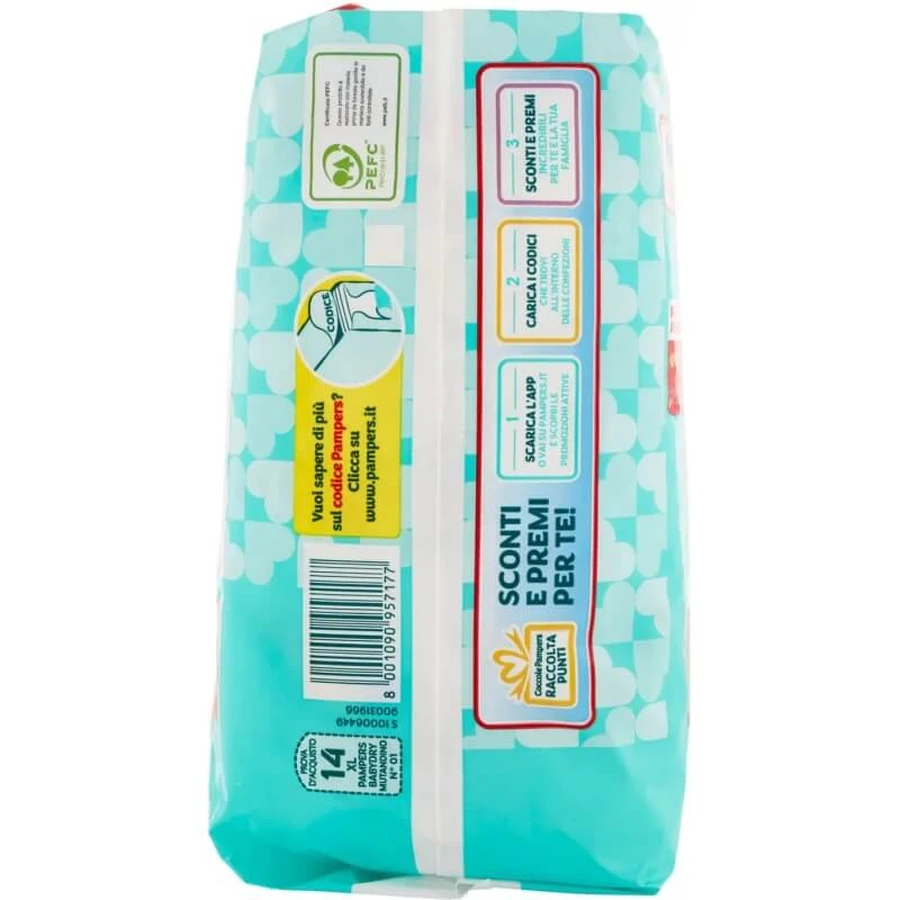 Pampers baby dry panty - 14 pañales talla 6 extra grande desde 15kg+