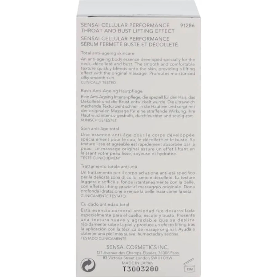 Kanebo Sensai cellular performance - tratament de lifting pentru gât și decolteu 100 ml