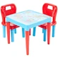 Pilsan speel- en activiteitentafel met 2 stoelen voor kinderen van 3-5 jaar