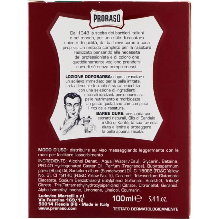 Proraso harte Bärte - erfrischende Aftershave-Lotion 100 ml