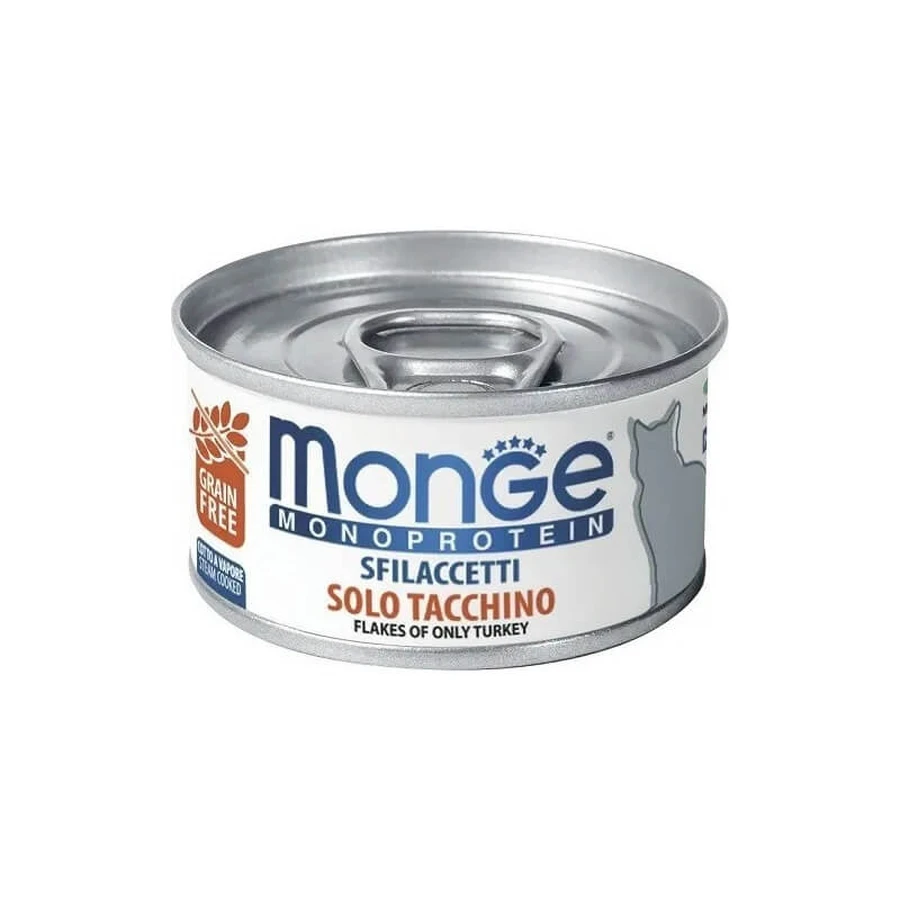 Monge Monoprotein Filets Pute - Nassfutter für Katzen 80 gr