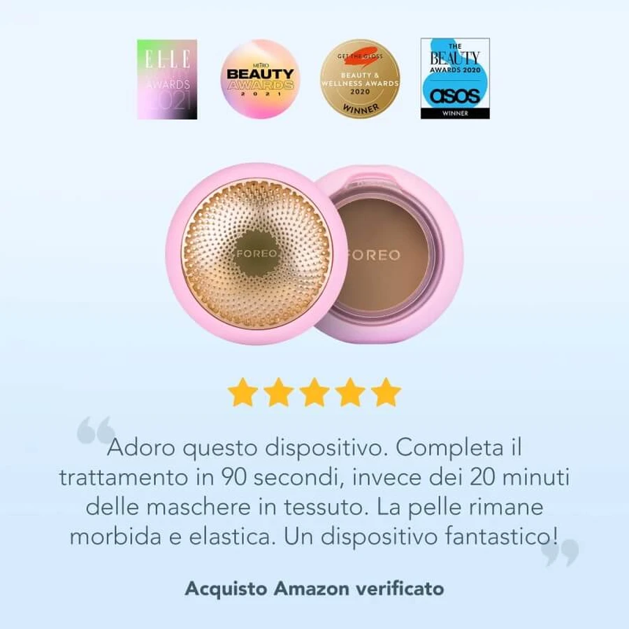 Foreo ufo 2 - dispositivo para el'uso de mascarilla inteligente - rosa perla