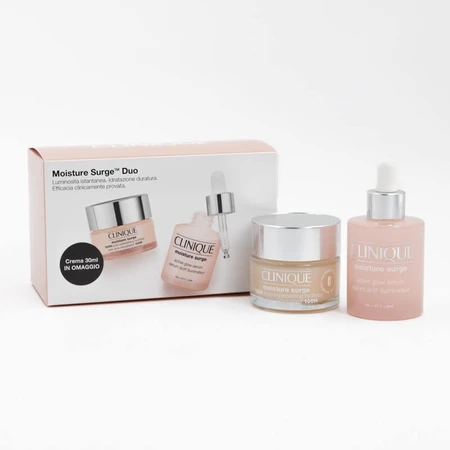 Clinique moisture surge glow set - active illuminating serum 30 ml moisturizing cream 30 ml