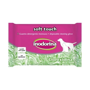 Inodorina Soft touch - gant de toilette jetable sans eau pour chiens, chats et chiots